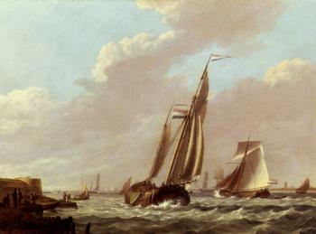 約翰內斯 赫曼努斯 庫庫尅 Shipping In A Choppy Estuary 約翰內斯 赫曼努斯 庫庫尅 Shipping In A Choppy Estuary